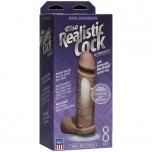 Фаллоимитатор реалистик на присоске 8” коричневый Realistic Cock Vac-U-Lock UR3 Америка