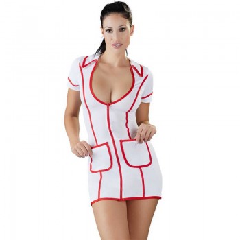 Эротический костюм платье медсестры с глубоким декольте Cottelli Collection M, Germany