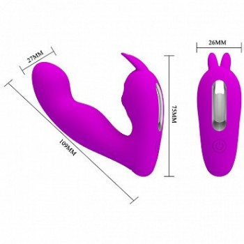 Вибромассажёр с клиторальным стимулятором Josephine purple USB 