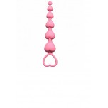 Анальная цепочка Heart's Beads Pink 14 см