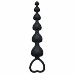 Анальная цепочка Heart's Beads Black 14 см