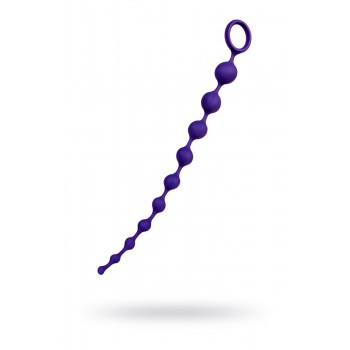 Анальная цепочка Grape, силикон, фиолетовая, 35 см, Ø 2,7 см