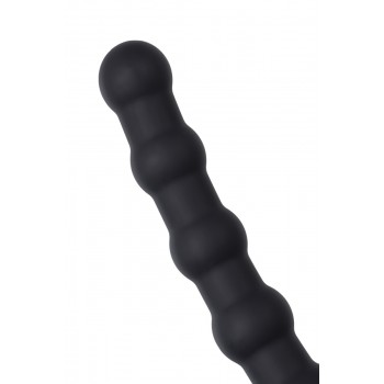 Насадка на пенис для двойного проникновения Black&Red из силикона, черная, 19,5 см