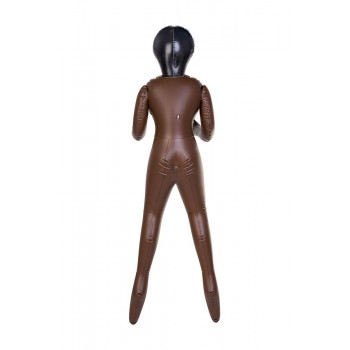 117004 Кукла надувная Michelle, негритянка, с тремя отверстиями, 160 см
