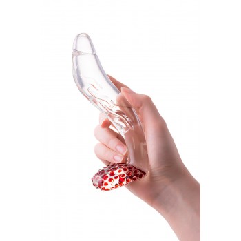 Нереалистичный фаллоимитатор Glass, стекло, прозрачный, 17,5 см