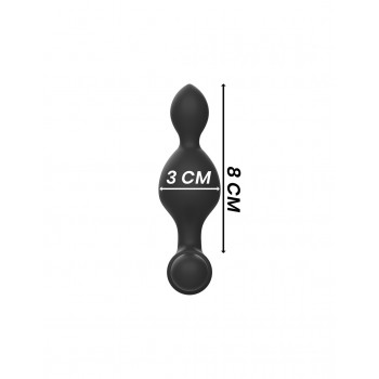  Стимулятор анальный BLACK&SILVER - TUCKER PETIT ANAL PLUG SILICONE REMOTE CONTROL   - DL, Испания 