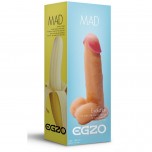 Реалистичный фаллоимитатор «Mad Banana» с мошонкой и подошвой-присоской от компании Egzo, цвет телесный, DS001 21 см