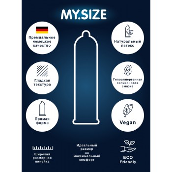 Презервативы MY.SIZE №10 Размер 72 - DL, Германия