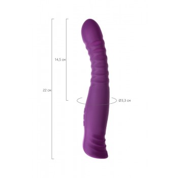 Вибратор LUPIN, силикон, фиолетовый, 22 см
