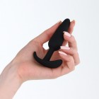 Анальная пробка Оки-Чпоки, без вибрации, гипоаллергенный силикон Soft-touch, 98 х 24 мм, черный
