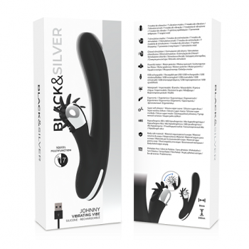 Массажёр из 100% силикона BLACK&SILVER BUNNY JOHNNY VIBRATING VIBE - DL, Испания