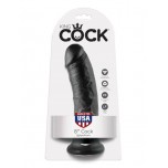 Фаллоимитатор на присоске черный King Cock 8 Pipedream USA