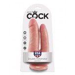 Двойной фаллоимитатор на присоске телесный King Cock Double Penetrator Flesh Pipedream USA