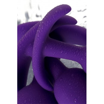 Набор анальных втулок из силикона, фиолетовый