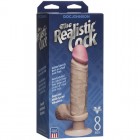 Вибромассажер реалистик 8 с мошонкой на присоске The Realistic® Cock Vibrating 8” - White, USA