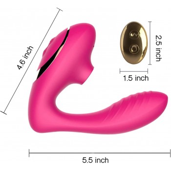 Волновой клиторально - вагинальный массажёр Tracy's Dog Clitoral Sucking Vibrator Pink OG Pro 2, England