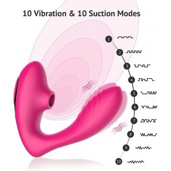 Волновой клиторально - вагинальный массажёр Tracy's Dog Clitoral Sucking Vibrator Pink OG Pro 2, England