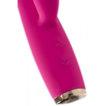 Вибратор для точки G с клиторальной стимуляцией G-Hawker, силикон, розовый, 19,5 см