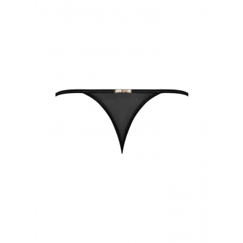 Плавки мужские чёрные Landing Strip Micro Thong - L/XL - SHOTS, NL